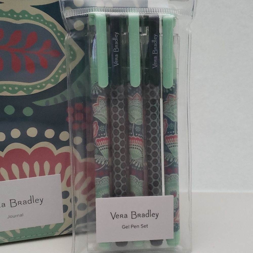 Vera Bradley Journal & Set of 5 Gel Pens Nomadic Floral - Picture 2 of 5